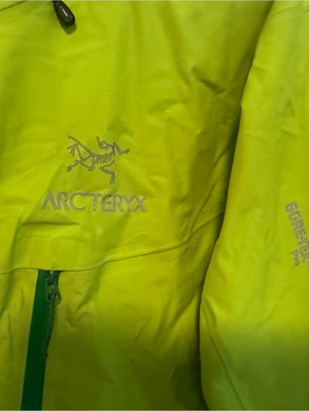 Arc'teryx Lime Green Gore‑Tex Pro Jacket, Alpha SL - Picture 2 of 7
